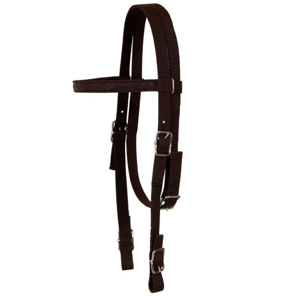 Western Saddle, Headstall&Breast Collar Real Leather 17" Brown