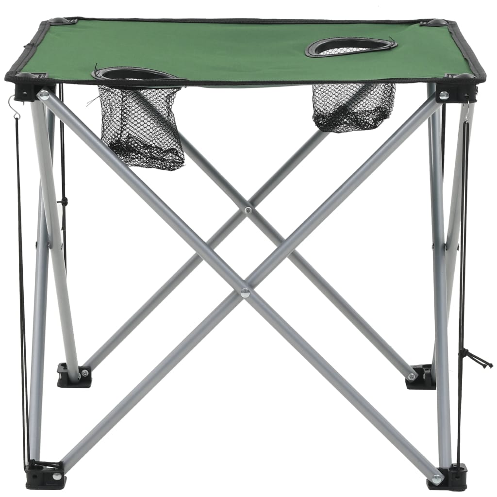 Camping Table and Chair Set 3 Pieces Green - Campingswagonline