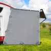 Caravan Privacy Screen 1.95 x 2.2M End Wall Side Sun Shade Roll Out Awning – Grey