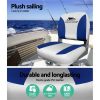 Seamanship Set of 2 Folding Swivel Boat Seats – Grey and Blue