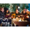 Grillz Fire Pit Charcoal Vintage Campfire Burner Rust Outdoor Steel Bowl – 70x70x23 cm