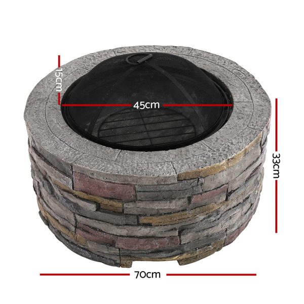 Fire Pit Table Round 70cm