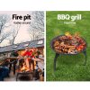 Fire Pit BBQ Charcoal Smoker Portable Outdoor Camping Pits Patio Fireplace – 56x56x43 cm