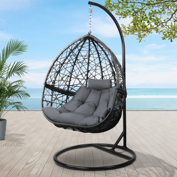Gardeon Outdoor Hanging Swing Chair – Black
