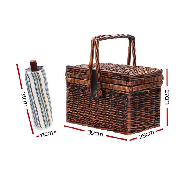 4 Person Picnic Basket Set Deluxe Folding Outdoor Insulated Liquor bag