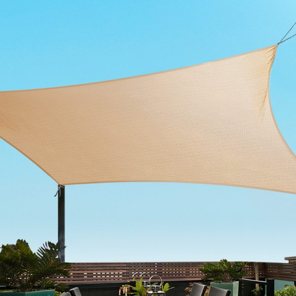 Sun Shade Sail Cloth Shadecloth Rectangle Heavy Duty Sand Canopy