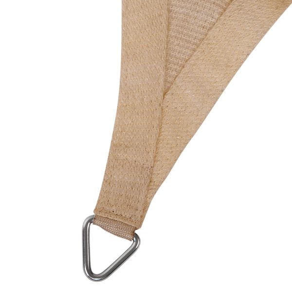 Instahut Sun Shade Sail Cloth Shadecloth Rectangle Canopy 280gsm – Sand Beige, 6×8 m