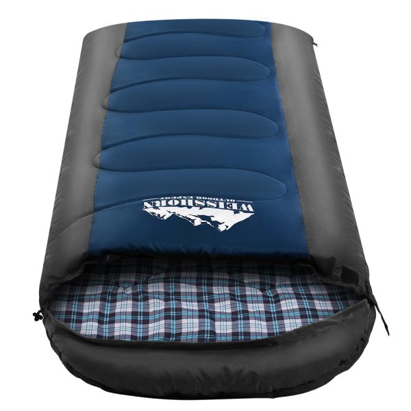 Weisshorn Sleeping Bag Camping Hiking Tent Winter Thermal Comfort 0 Degree – Navy Blue and Grey
