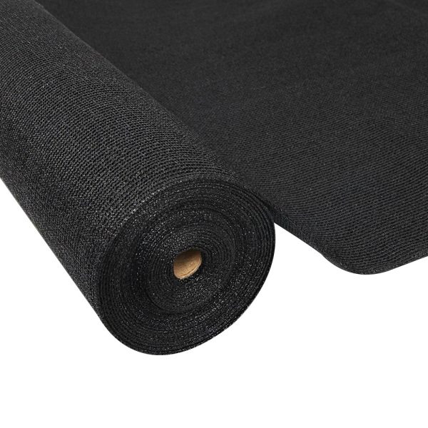 Instahut Shade Sail Cloth – Black, 1.83×20 m