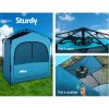 Pop Up Camping Shower Tent Portable Toilet Outdoor Change Room Blue
