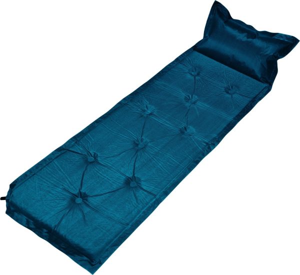 Trailblazer 9-Points Self-Inflatable Polyester Air Mattress With Pillow – Navy Blue