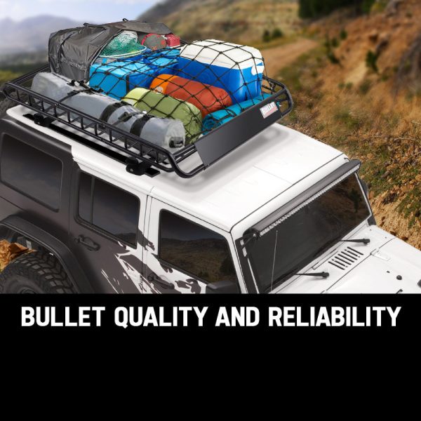 BULLET Universal Roof Rack Basket – Car Luggage Carrier Steel Cage Vehicle Cargo