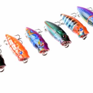 6X 3.5cm Popper Poppers Fishing Lure Lures Surface Tackle Fresh Saltwater