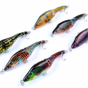 6x 9.5cm Vib Bait Fishing Lure Lures Hook Tackle Saltwater