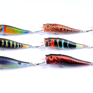 6X 9cm Popper Poppers Fishing Lure Lures Surface Tackle Fresh Saltwater