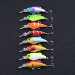 8x 7.5cm Popper Crank Bait Fishing Lure Lures Surface Tackle Saltwater