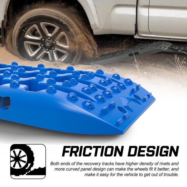 X-BULL Recovery tracks kit Boards 4WD strap mounting 4×4 Sand Snow Car qrange GEN3.0 6pcs blue