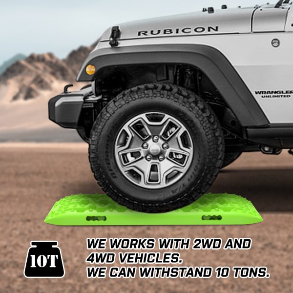 X-BULL Recovery tracks Sand tracks 2pcs Sand / Snow / Mud 10T 4WD Gen 3.0 – Green