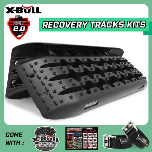 X-BULL Recovery Tracks Sand Track Mud Snow 1 pair Gen 2.0 Accessory 4WD 4X4 - Black