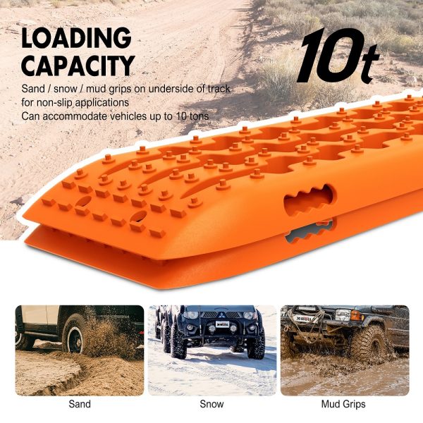 X-BULL Recovery tracks Sand tracks 2pcs Sand / Snow / Mud 10T 4WD Gen 2.0 – Orange