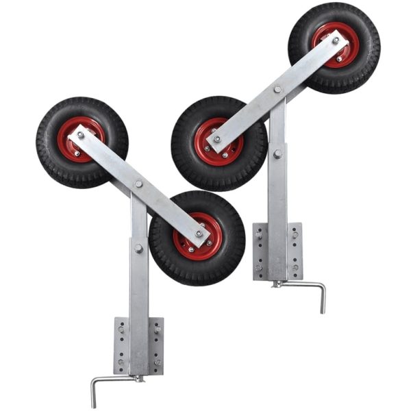 Boat Trailer Double Wheel Bow Support Set of 2 59 – 84 cm