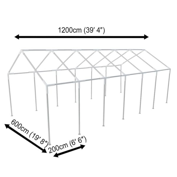 Party Tent White – 12×6 m