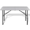 Foldable Garden Table 122 cm HDPE White