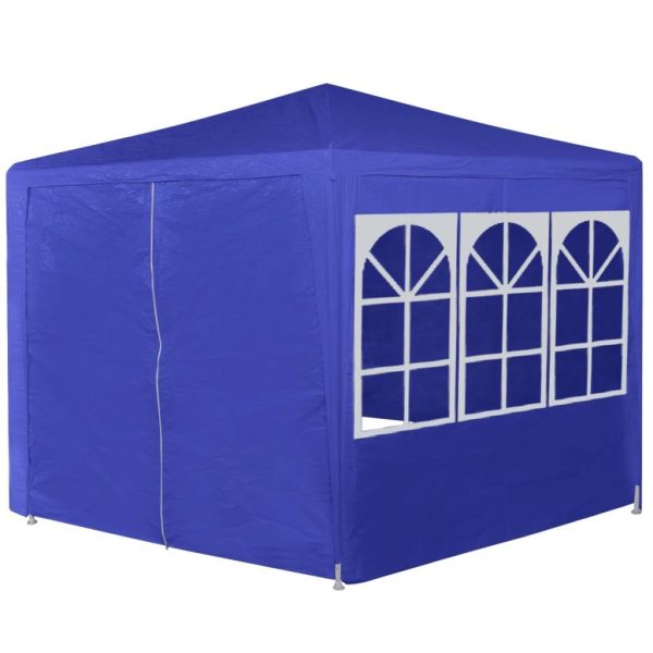 Marquee with 6 Side Walls 2×2 m – Blue