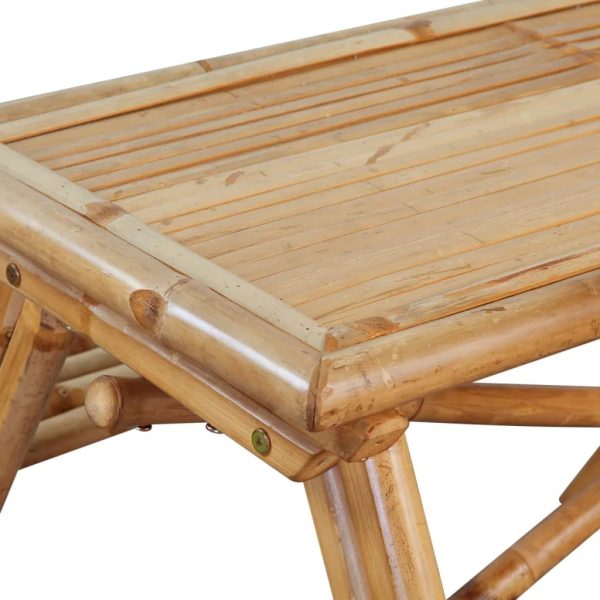 Picnic Table 120x120x78 cm Bamboo