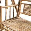 2-Seater Swing Bench with Palm Leaves Bamboo 202 cm