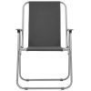 Folding Camping Chairs 2 pcs 52x59x80 cm – Grey