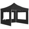 Professional Folding Party Tent with Walls Aluminium – Anthracite, 3×3 m