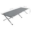 Camping Bed – Grey, 210x80x48 cm