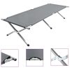 Camping Bed – Grey, 210x80x48 cm