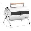 Portable Tabletop Charcoal BBQ Grill Stainless Steel Double Grids