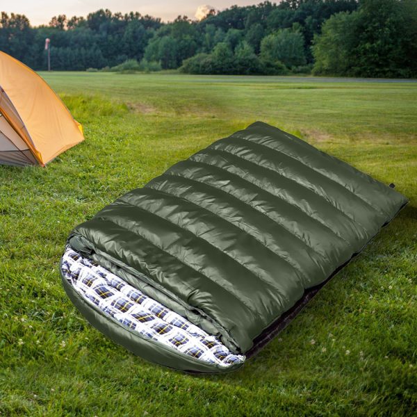 Sleeping Bag Double Bags Outdoor Camping Hiking Thermal -10 deg Tent