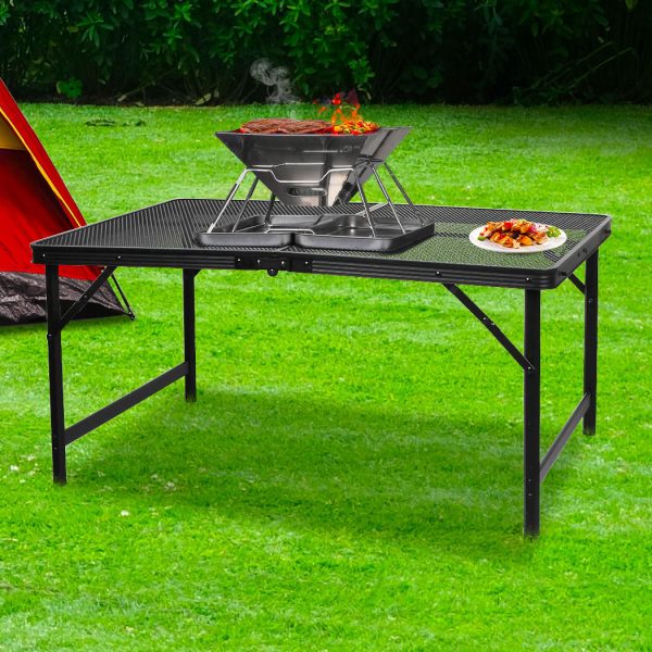 Grill Table BBQ Camping Tables Outdoor Foldable Aluminium Portable Picnic L
