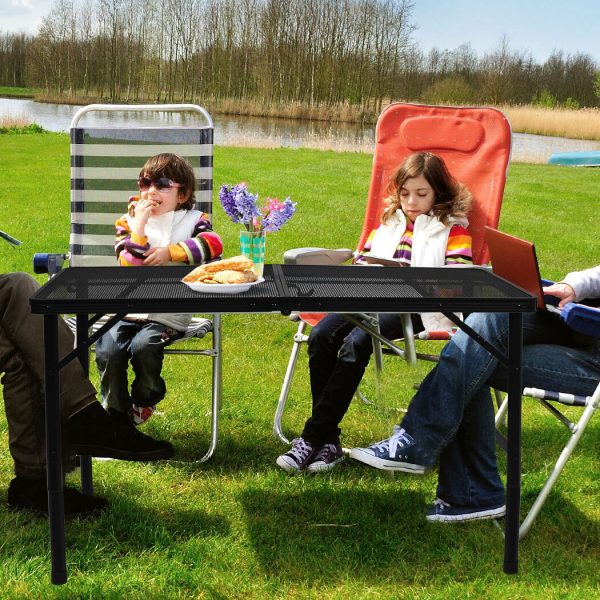 Grill Table BBQ Camping Tables Outdoor Foldable Aluminium Portable Picnic L