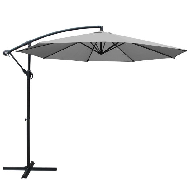 3M Cantilevered Outdoor Umbrella – Grey